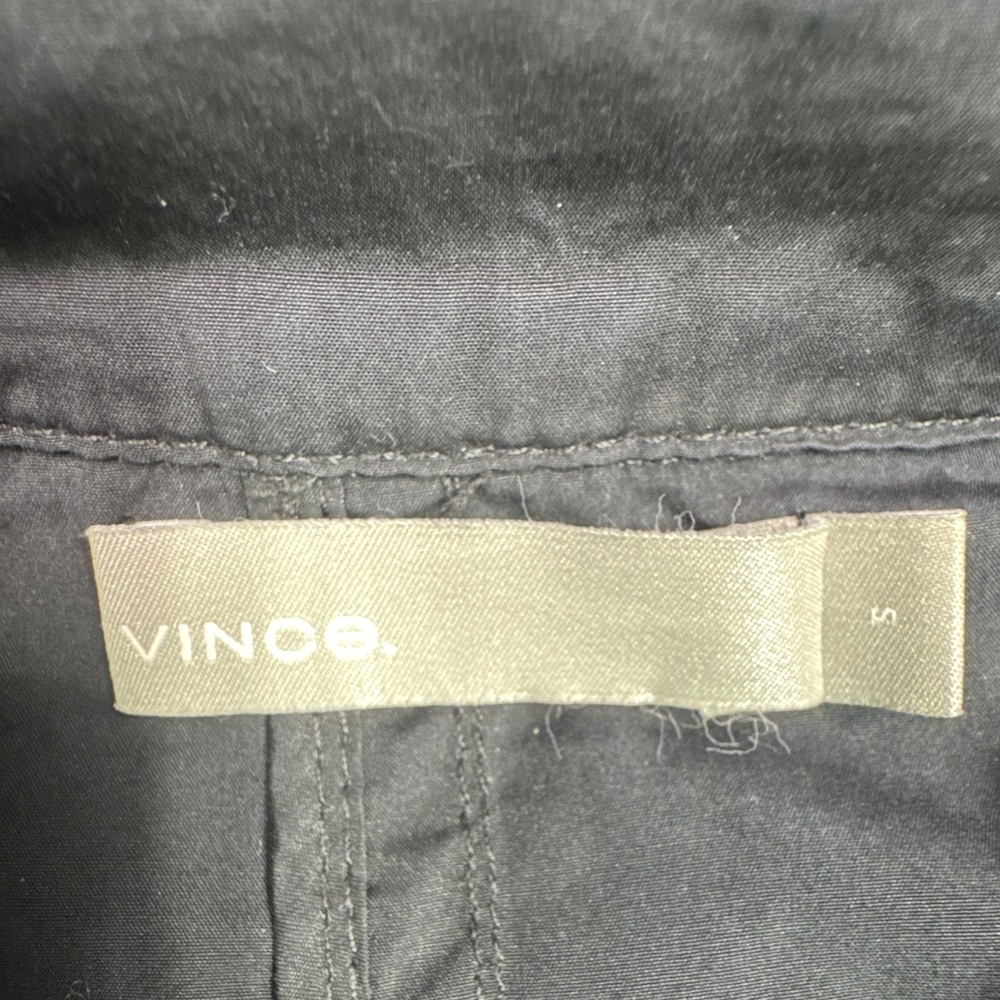 Vince Hooded Utility Field Jacket Navy 100% Cotton Full Zip Size S - Picture 6 of 11